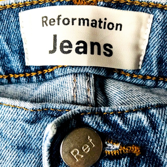 Reformation Jeans High Rise Liza Straight in Lanai 25 - Picture 4 of 4